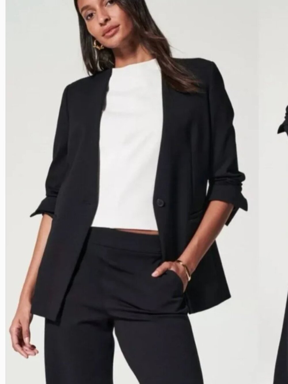 Spanx Women's Perfect Collarless Blazer jacket ponte XS